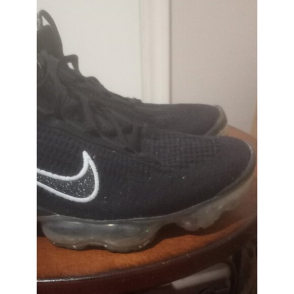 Nike Air VaporMax 2021 Flyknit Womens Size 9.5 Black Running Shoes Sneakers - Picture 4 of 15